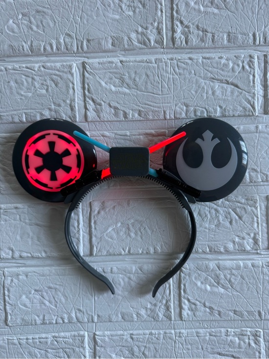 Disney Star Wars Light-Up Headband Ears in Black with Red & Blue Accents main image 7